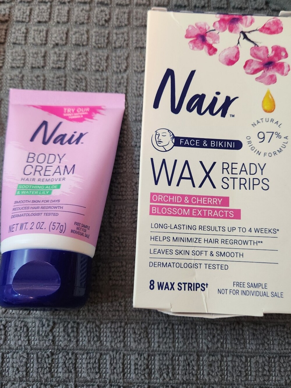 HOLD TRADE Nair Hair Remover Body Cream And Face & Bikini Wax Ready Strips Duo